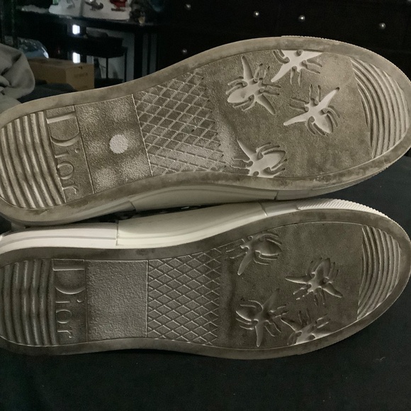 Christian Dior B23 Black/white oblique inspired high top sneakers eu 43/us9.5 - Picture 6 of 8